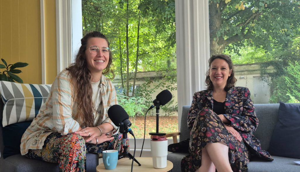 enregistrement du podcast deuil perinatal au CHU de Lille avec charlene gaffet et marianne lafoutry-guilhen