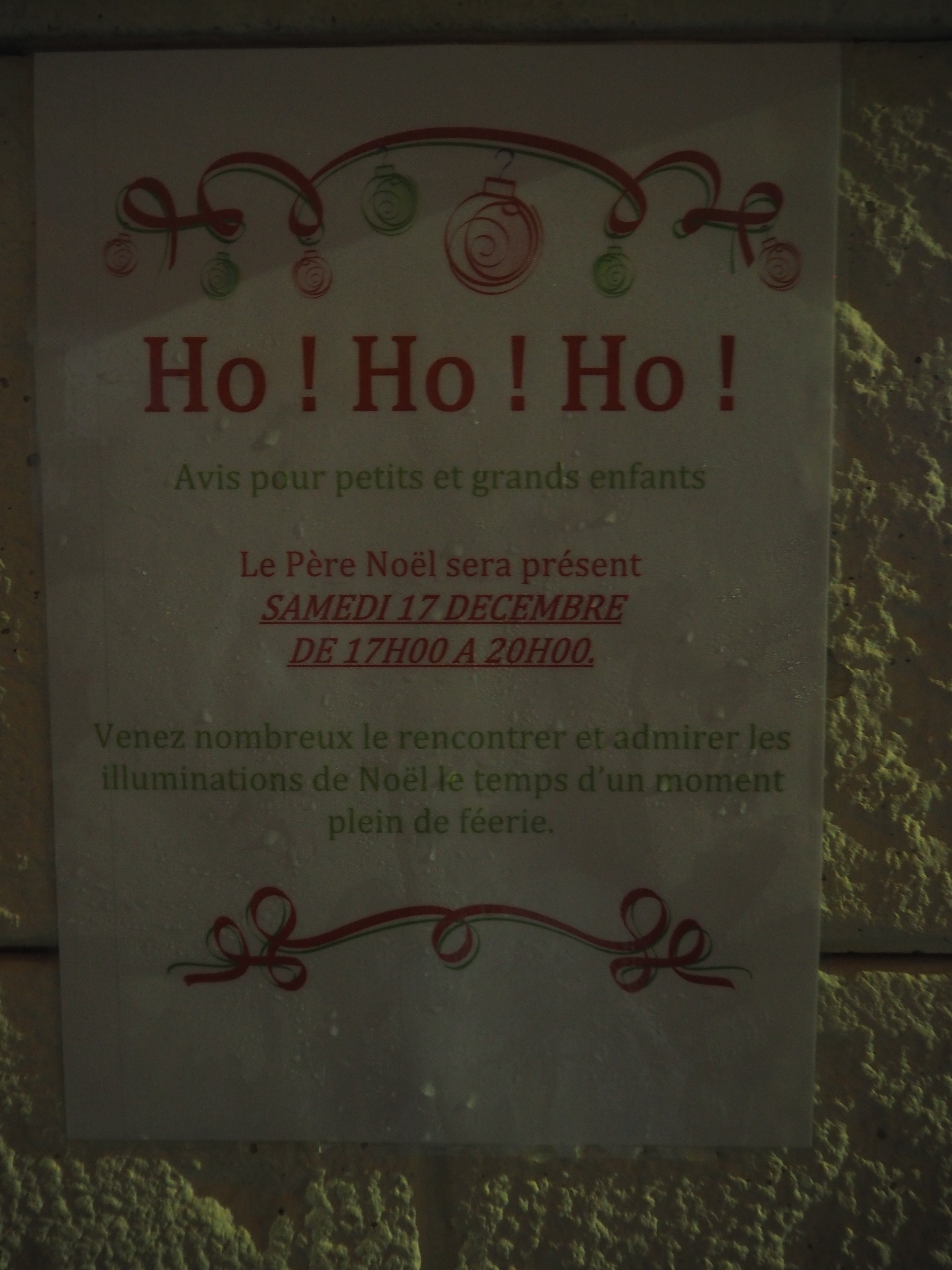 Avis de passage du Père Noël